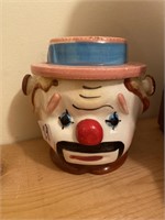 Clown cookie jar 6 inches tall