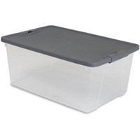 Mainstay 15 Qt. Plastic Latching Storage Container