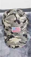 Camo Hat with American Flag