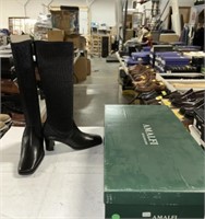 LADIES TALL BLACK AMALFI BOOTS 5 1/2