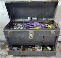 Black tool box includes a couple of snap on