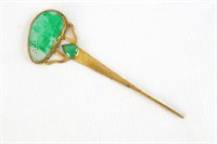 Antique Chinese jade hair pin