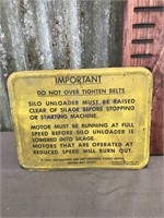 Important Do Not Over Tighten Belts sign