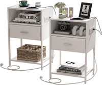 $140  LDTTCUK Nightstand 2-pack, Charging Station