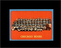 1963 Topps #72 Chicago Bears SP TC EX to EX-MT+