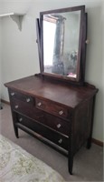 Sealy Queen Bed & Antique Dresser