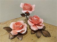 Pair of Boehm Bone China Roses
