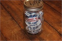 Vintage glass jar with Carter for president ad