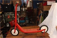 Vintage metal child’s riding scooter