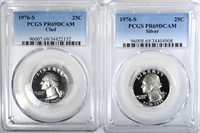 2 - 1976-S BICENTENNIAL QTRS PCGS PR69