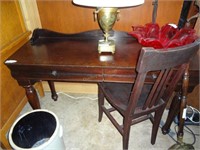 2 Draw Gallery Top Writing Desk W/ Chair