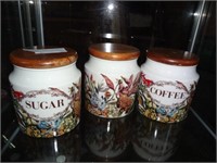 3 Dunoon Flora Collection Canisters