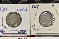(4) Buffalo Nickels:
