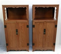 Pair Chinese solid rosewood cabinets