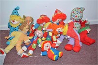 Large Group Lot of Plush Clowns