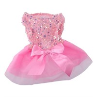 GetCoupon Mesh Bow Princess Dress, Cute Puppy Dres
