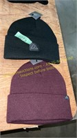 2 Alpine Stocking Caps, Black & Maroon