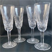 4  Waterford Lismore Tall Fluted Champagne