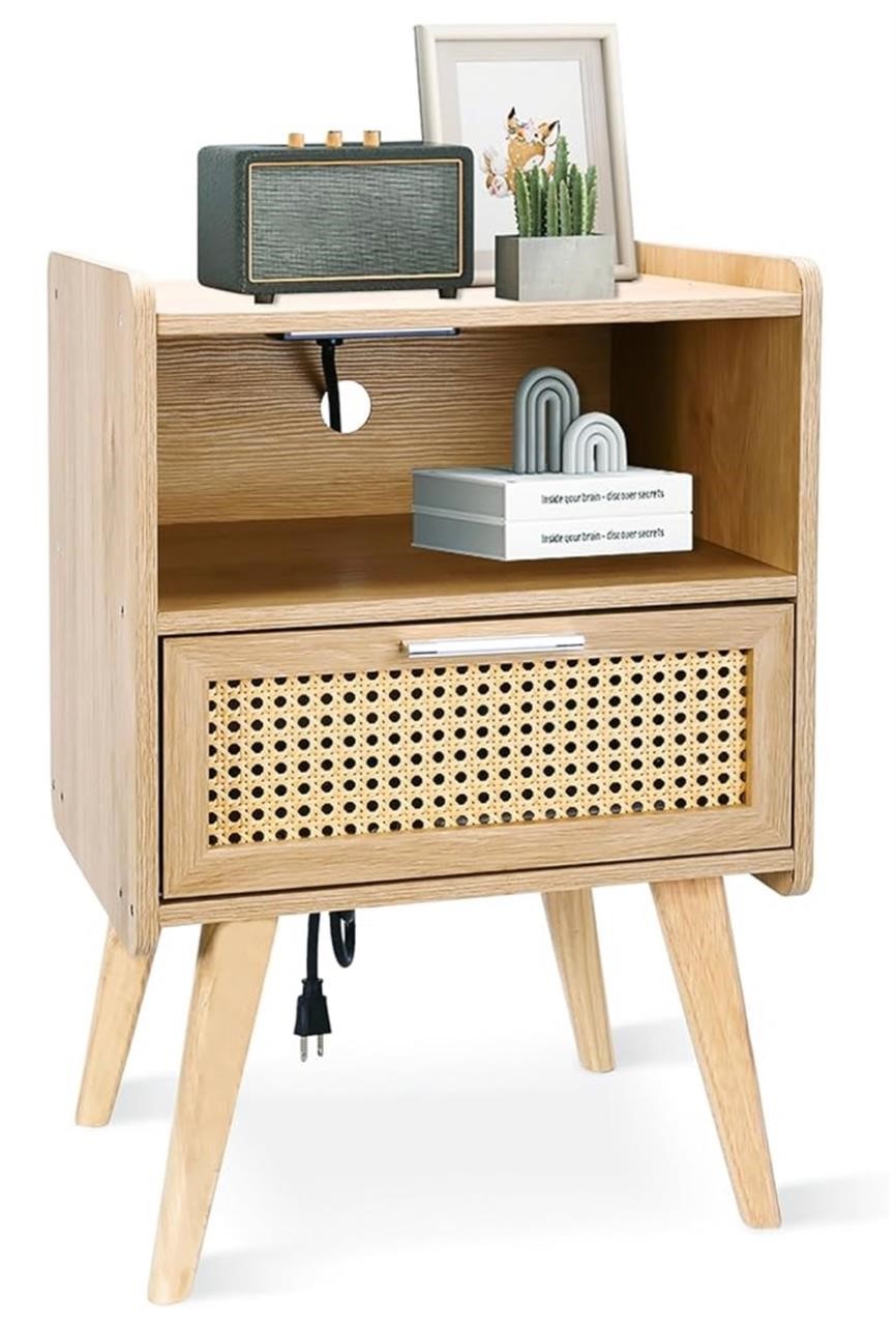 Yaukomel Rattan Night Stand