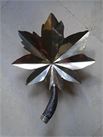 Metal maple leaf shaped tray.