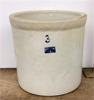 3 gallon Ruckel's stoneware crock