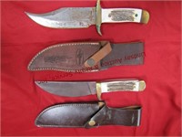 2 knives: 1 Foxhound 5.5" blade w/ sheath &