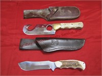 2 knives: 1 Whitetail Cutlery approx 5.5" blade &