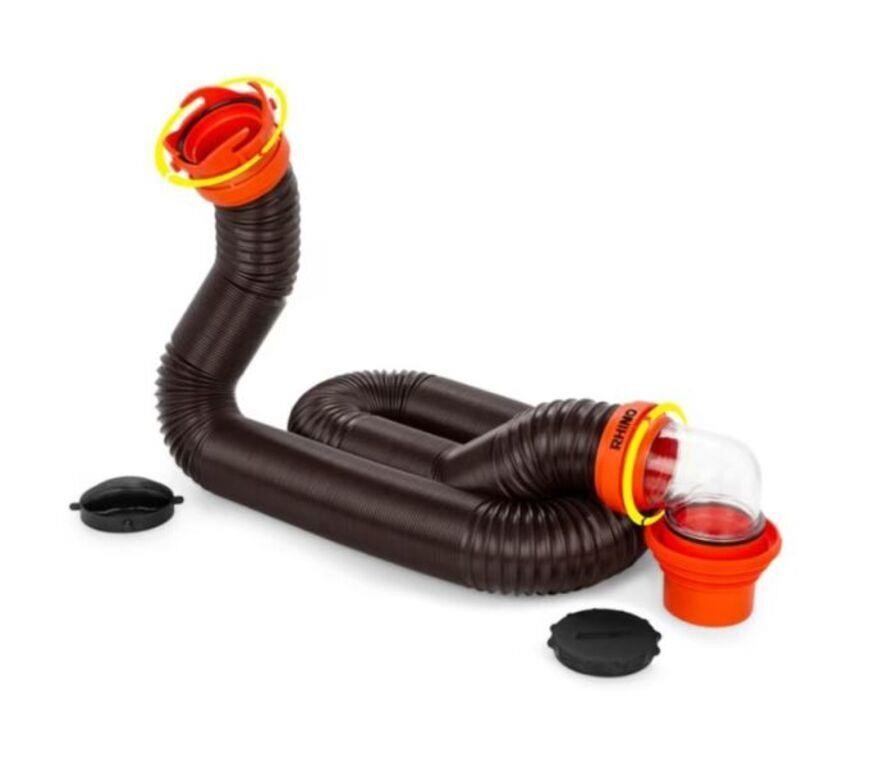15ft Camco RhinoFlex Sewer Hose Kit, With 4N1