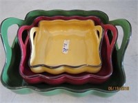 Lot of 3 Casserole Dishes - they look to never