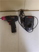 Bosch Electric Drill with Charger and Battery