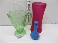 Green Glass Pitcher and More