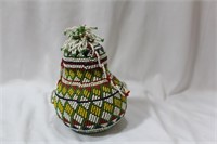 A Beaded Gourd Shape Bottle