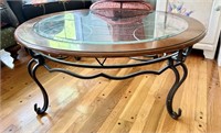 42" Round Coffee Table with Glass Top