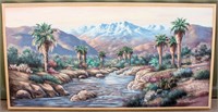 Art Min Song Ree Large Painting Desert Landscape