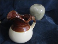 McCoy pitcher and unmarked pottery