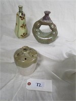 3 pcs marked pottery