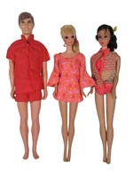 1969-70 Talking Barbie, PJ & Ken Dolls