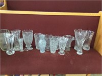 ASSORTED CUT GLASS VASES