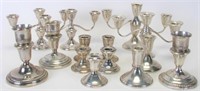 Group of Weighted Sterling Candlesticks