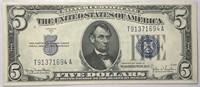 1934 D Series $5 Silver Certificate - UNC