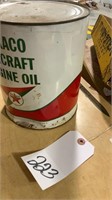 1 Unopened Can Of Texaco Aircraft Oil. has Dent