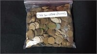 Coins, Bag with over 500 wheat pennies(1178)