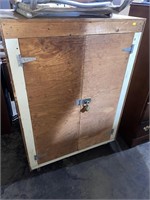 Wooden cabinet. No contents