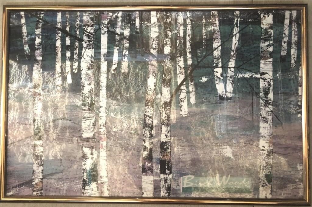 Birch Woods By Fred Crostic Framed Art