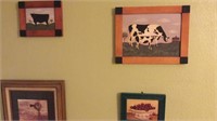 3pc Framed Cows, Berries