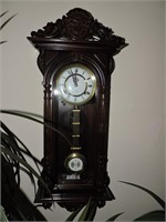 Vintage Korean R A Pendulum 31 Day Wall Clock