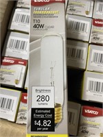 20 boxes of 40w tubular t10 bulbs