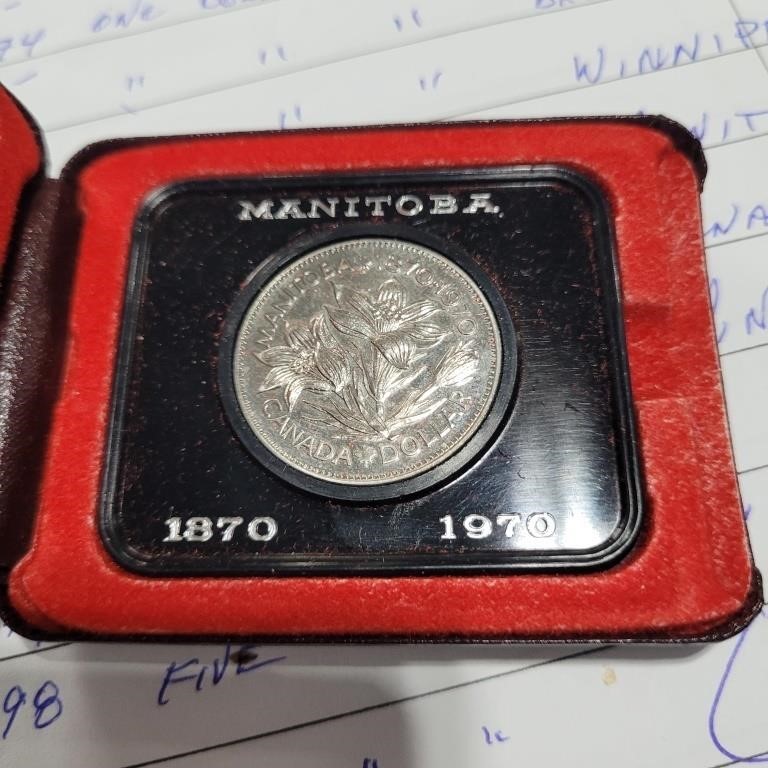 1870-1970 one dollar coin - manitoba