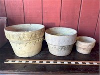 sawtooth pottery Planters