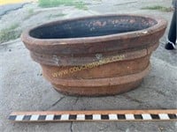 Large Oval Outdoor Pottery Planter